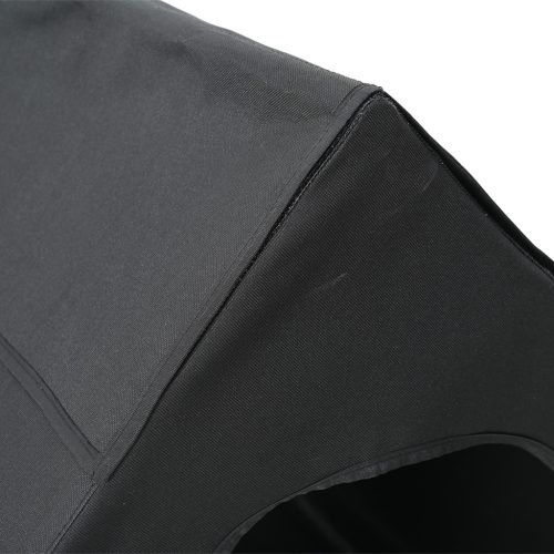  kutyaház fekete poliészter szövetből és acélból