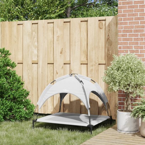  Emelt kutyaágy levehető tetővel Ezüst szürke L Fém