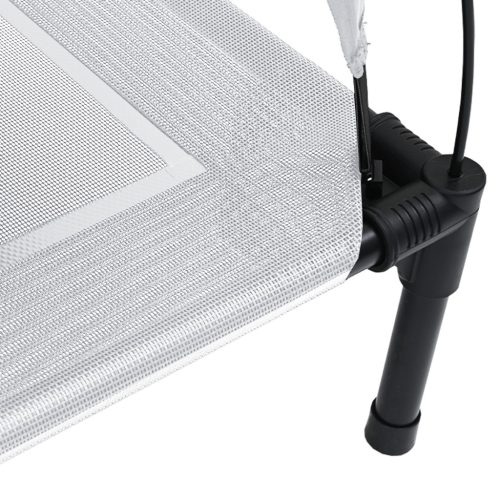  Emelt kutyaágy levehető tetővel Ezüst szürke L Fém