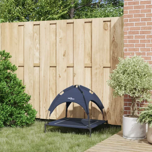  Emelt Kutyafekhely Tengerészkék Szövet, Fém 71 x 64 x 71 cm