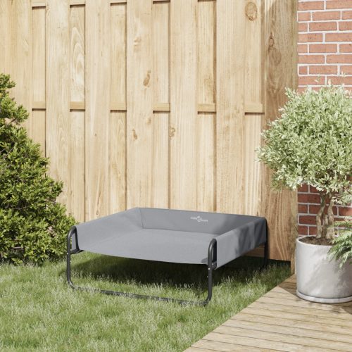  Emelt Kutyaágy Világosszürke L Oxford Szövet és Acél