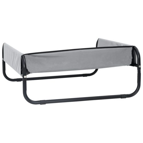  Emelt Kutyaágy Világosszürke L Oxford Szövet és Acél