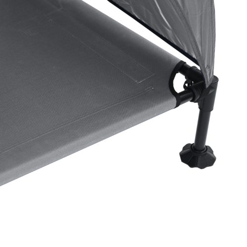  emelt kutyaágy levehető tetővel világosszürke XL acél