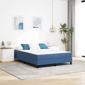    Zsebrugós Ágytakaró Matrac Kék Közepes 140x190x20 cm Textil