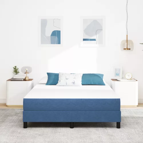  Zsebrugós Ágytakaró Matrac Kék Közepes 140x190x20 cm Textil