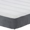  Zsebes Rugós Ágy Matraca - Sötétszürke, Közepes, 140x200x20 cm Szövet