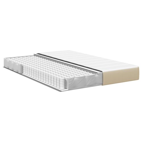  Zsebtáska Ágy Matrac Világosszöld és Szürke, Közepes Keménység, 140x200x20 cm Szövet