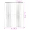  BBQ Grill Rács Téglalap 40x30 cm 304 Rozsdamentes Acél