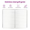  BBQ Grill Rács Téglalap 40x35 cm 304 Rozsdamentes Acél