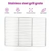  BBQ Rács Fogantyúkkal, Négyszögletes, 60x40 cm, 304 Rozsdamentes Acél