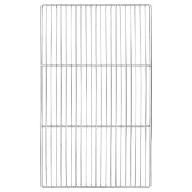    BBQ Grill Rács Fogantyúkkal, Négyszögletes 67x40 cm, 304 Rozsdamentes Acél