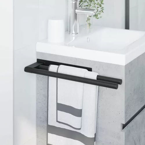  Törölközőtartó Fekete 40 x 9 x 4 cm Rozsdamentes acél