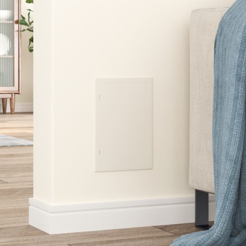  Hozzáférési Panelek 2 db Fehér, Négyszögletes, Színbarna + Tető Antracit, Sötét Ezüst Cső Mintázat és Link ABS Műanyag