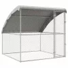  Kutyaház tárolóval Ezüst 2 x 2 x 2 m Acél