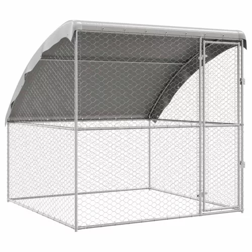  Kutyaház tárolóval Ezüst 2 x 2 x 2 m Acél
