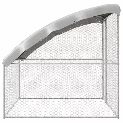  Kutyaház tárolóval Ezüst 2 x 2 x 2 m Acél