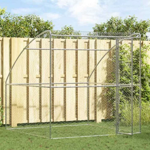  Kutyaház tárolóval Ezüst 2 x 2 x 2 m Acél