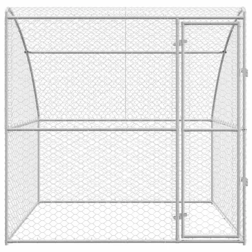  Kutyaház tárolóval Ezüst 2 x 2 x 2 m Acél