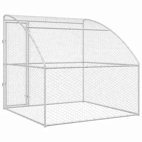  Kutyaház tárolóval Ezüst 2 x 2 x 2 m Acél