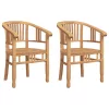  Kerti székek 2 pcs Barna 63 x 58 x 89 cm Tömör tíkfa