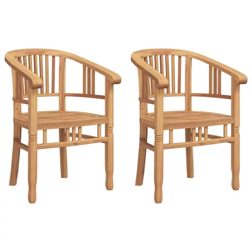  Kerti székek 2 pcs Barna 63 x 58 x 89 cm Tömör tíkfa