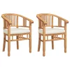  Kerti székek 2 pcs Barna 63 x 58 x 89 cm Tömör tíkfa