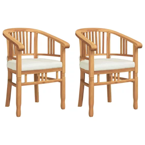  Kerti székek 2 pcs Barna 63 x 58 x 89 cm Tömör tíkfa