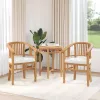  Kerti székek 2 pcs Barna 63 x 58 x 89 cm Tömör tíkfa