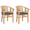  Kerti székek 2 pcs Barna 63 x 58 x 89 cm Tömör tíkfa