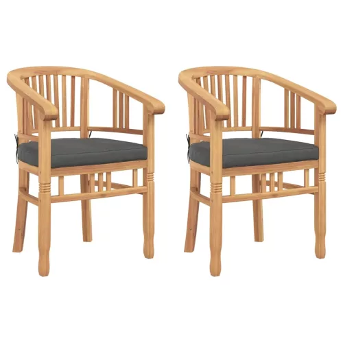  Kerti székek 2 pcs Barna 63 x 58 x 89 cm Tömör tíkfa