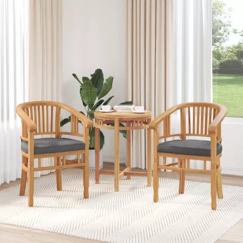  Kerti székek 2 pcs Barna 63 x 58 x 89 cm Tömör tíkfa