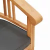  Kerti székek 2 pcs Barna 63 x 58 x 89 cm Tömör tíkfa