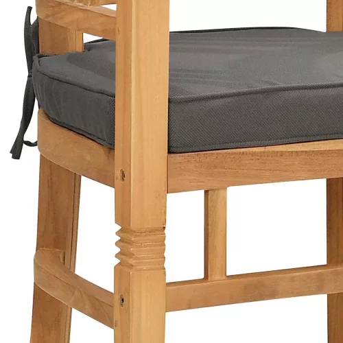  Kerti székek 2 pcs Barna 63 x 58 x 89 cm Tömör tíkfa