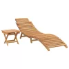  Napozó 2 pcs Barna Tömör Teakfa