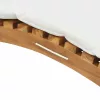  Napozó párnával Krémfehér 188 x 55 x 59 cm Tömör tíkfa