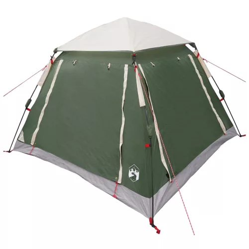  Azonnali sátor esővédővel 3 személyes gyorskioldóval Zöld