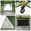  Azonnali sátor esővédővel 3 személyes gyorskioldóval Zöld