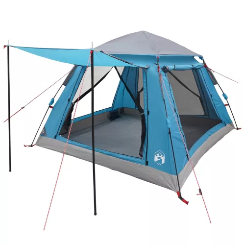  Azonnali sátor esővédővel 3 személyes gyorskioldóval Kék
