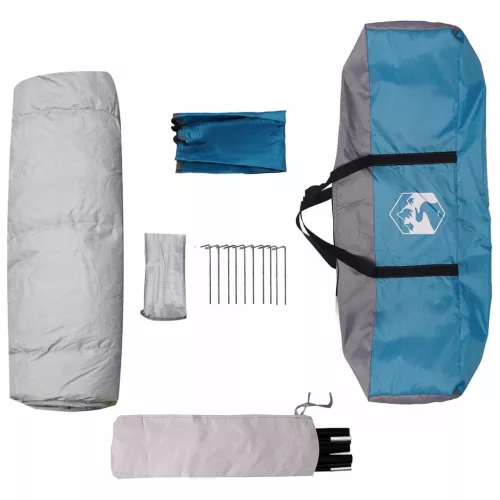  Azonnali sátor esővédővel 3 személyes gyorskioldóval Kék