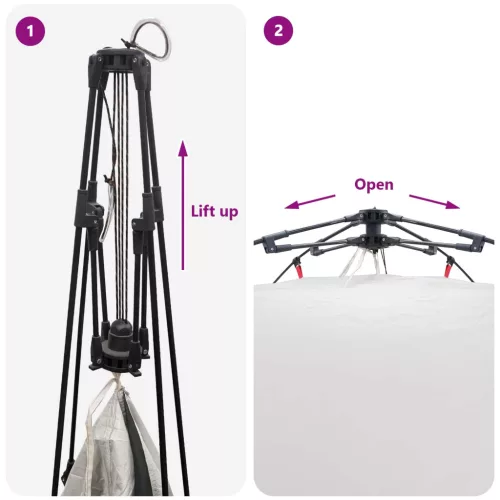  Azonnali sátor tárolóval Szürke 260 x 260 x 185 cm Acél