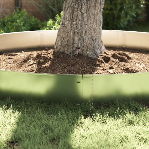  Pázsit Szegélyezések 5 db 25x100 cm Rugalmas Galvanizált Acél