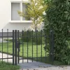  Kerítés kapu Szürke 100 x 75 cm Porszórt acél