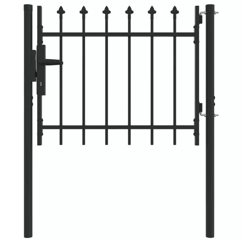  Kerítés kapu Szürke 100 x 75 cm Porszórt acél