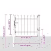  Kerítés kapu Szürke 100 x 75 cm Porszórt acél