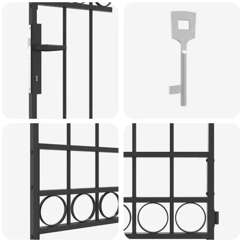  Kerítés kapu Szürke 89 x 200 cm Acél