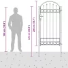  Kerítés kapu Szürke 100 x 250 cm Porszórt Acél