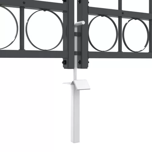  Kerti Kapu Íves Födelével Szürke 400 x 125 cm Acél