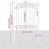  Tüskés kerítési kapu zárral Szürke 150 x 100 cm Porszórt Acél