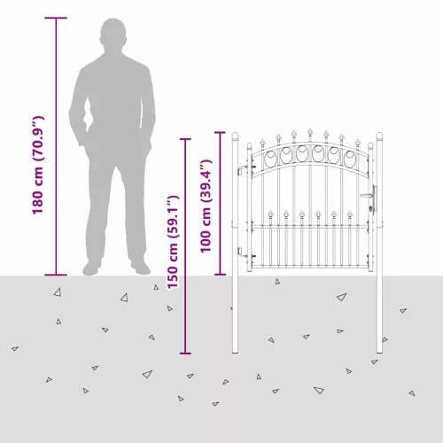  Kapu tüskékkel Szürke 100 x 100 cm Porszórt Acél
