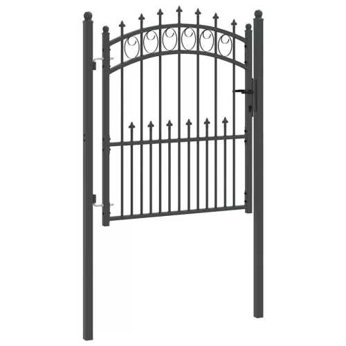  Kapu tüskékkel Szürke 125 x 100 cm Porszórt Acél